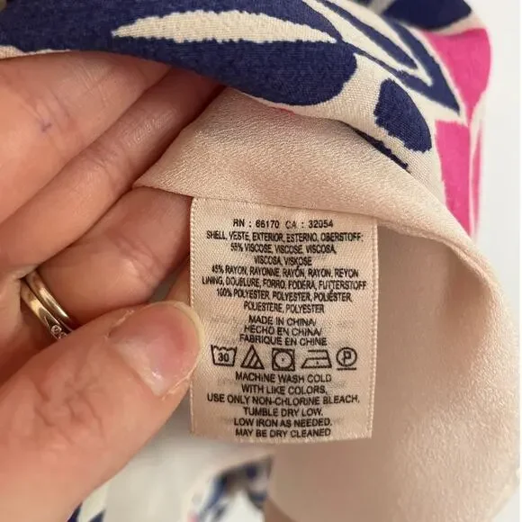 Anthropologie Maeve Peralta Flared Dress Bird Floral Size 2 Pockets Fit & Flare - Picture 5 of 7